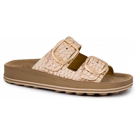 Fantasy Sandals Γυναικεία ανατομικά σανδάλια fantasy ''Despina'' rosegold croco